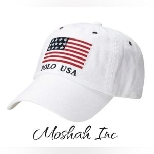 Polo Ralph Lauren white Adjustable Baseball Cap MSRP $65